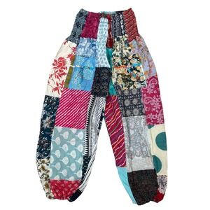Kathmandu Imports Patchwork Harem Pants Boho Hippie Gypsy Festival Colorful